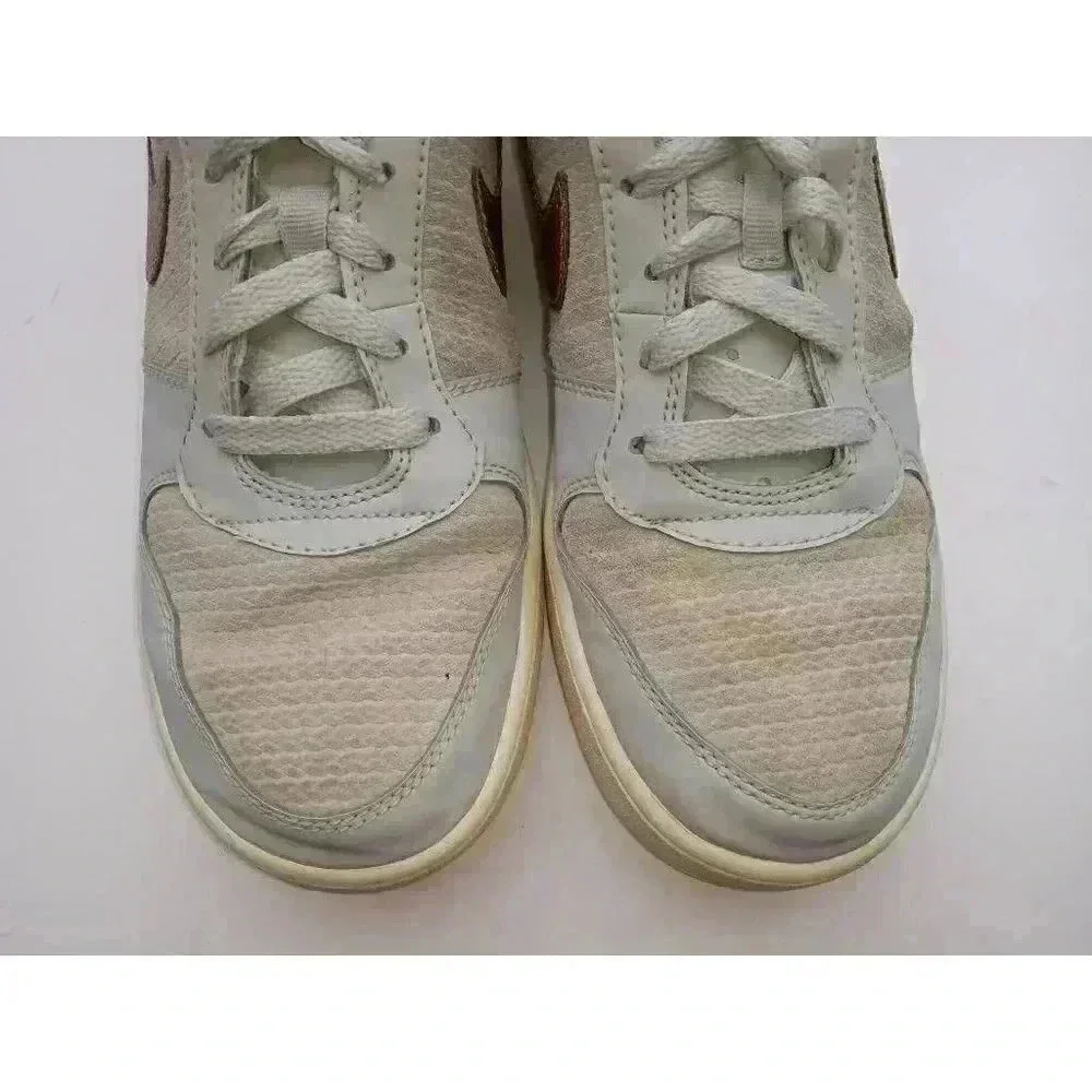 Nike Womens Court Borough Sneakers Shoes Beige 861533-001 Leather Lace Up 8.5